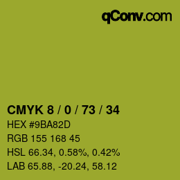 Color code: CMYK 8 / 0 / 73 / 34 | qconv.com