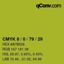 カラーコード: CMYK 8 / 0 / 79 / 29 | qconv.com