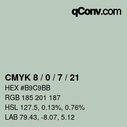 Color code: CMYK 8 / 0 / 7 / 21 | qconv.com