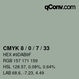 Color code: CMYK 8 / 0 / 7 / 33 | qconv.com