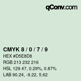 Color code: CMYK 8 / 0 / 7 / 9 | qconv.com