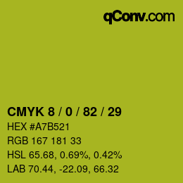 Color code: CMYK 8 / 0 / 82 / 29 | qconv.com