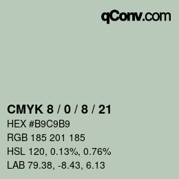 カラーコード: CMYK 8 / 0 / 8 / 21 | qconv.com