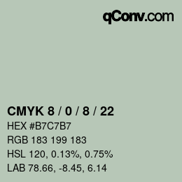 Color code: CMYK 8 / 0 / 8 / 22 | qconv.com