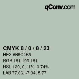 Color code: CMYK 8 / 0 / 8 / 23 | qconv.com