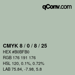 Color code: CMYK 8 / 0 / 8 / 25 | qconv.com