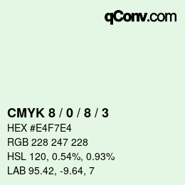 Color code: CMYK 8 / 0 / 8 / 3 | qconv.com