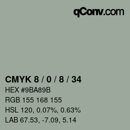 カラーコード: CMYK 8 / 0 / 8 / 34 | qconv.com