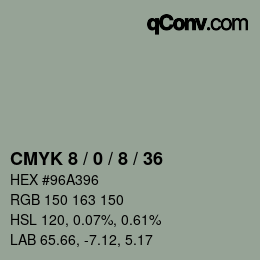 Código de color: CMYK 8 / 0 / 8 / 36 | qconv.com