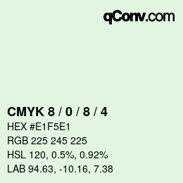 Color code: CMYK 8 / 0 / 8 / 4 | qconv.com