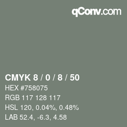 Color code: CMYK 8 / 0 / 8 / 50 | qconv.com