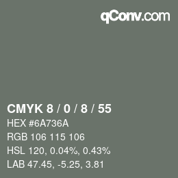 Color code: CMYK 8 / 0 / 8 / 55 | qconv.com