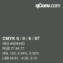 Color code: CMYK 8 / 0 / 8 / 67 | qconv.com