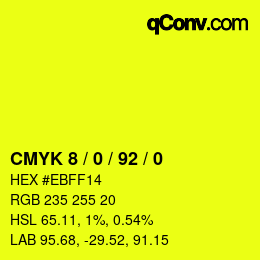 Color code: CMYK 8 / 0 / 92 / 0 | qconv.com