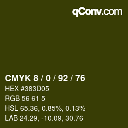 颜色代码: CMYK 8 / 0 / 92 / 76 | qconv.com