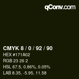 カラーコード: CMYK 8 / 0 / 92 / 90 | qconv.com