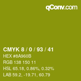 Color code: CMYK 8 / 0 / 93 / 41 | qconv.com