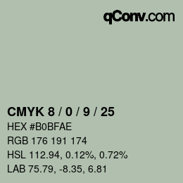 Color code: CMYK 8 / 0 / 9 / 25 | qconv.com