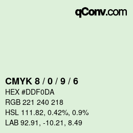 Código de color: CMYK 8 / 0 / 9 / 6 | qconv.com