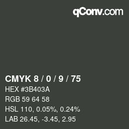 Color code: CMYK 8 / 0 / 9 / 75 | qconv.com