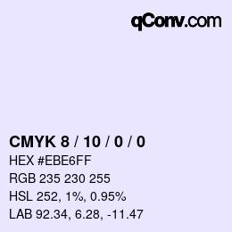 カラーコード: CMYK 8 / 10 / 0 / 0 | qconv.com