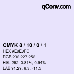 颜色代码: CMYK 8 / 10 / 0 / 1 | qconv.com