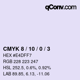 カラーコード: CMYK 8 / 10 / 0 / 3 | qconv.com