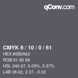 Color code: CMYK 8 / 10 / 0 / 61 | qconv.com