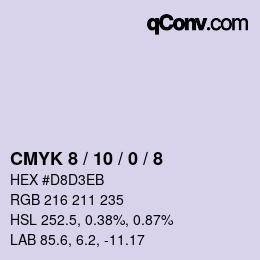 カラーコード: CMYK 8 / 10 / 0 / 8 | qconv.com