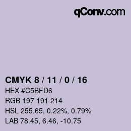 Color code: CMYK 8 / 11 / 0 / 16 | qconv.com