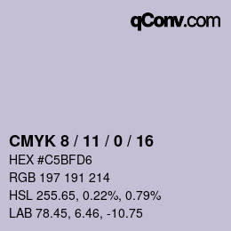 カラーコード: CMYK 8 / 11 / 0 / 16 | qconv.com