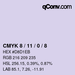 カラーコード: CMYK 8 / 11 / 0 / 8 | qconv.com