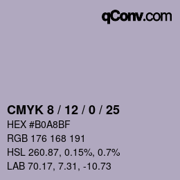 Color code: CMYK 8 / 12 / 0 / 25 | qconv.com