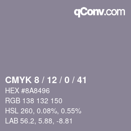 Color code: CMYK 8 / 12 / 0 / 41 | qconv.com