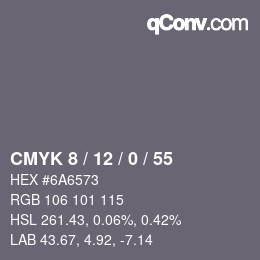 Color code: CMYK 8 / 12 / 0 / 55 | qconv.com