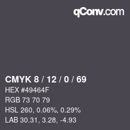 Color code: CMYK 8 / 12 / 0 / 69 | qconv.com