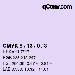 カラーコード: CMYK 8 / 13 / 0 / 3 | qconv.com
