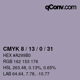 Color code: CMYK 8 / 13 / 0 / 31 | qconv.com