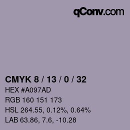 Color code: CMYK 8 / 13 / 0 / 32 | qconv.com