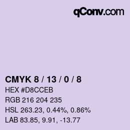 Color code: CMYK 8 / 13 / 0 / 8 | qconv.com