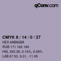 Color code: CMYK 8 / 14 / 0 / 27 | qconv.com