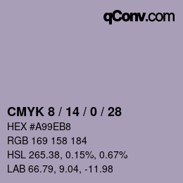 Color code: CMYK 8 / 14 / 0 / 28 | qconv.com