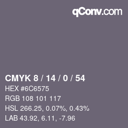 Color code: CMYK 8 / 14 / 0 / 54 | qconv.com