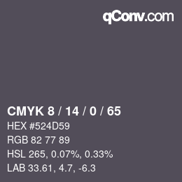 Color code: CMYK 8 / 14 / 0 / 65 | qconv.com