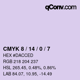 Color code: CMYK 8 / 14 / 0 / 7 | qconv.com