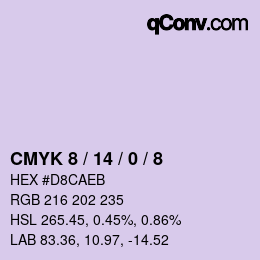 カラーコード: CMYK 8 / 14 / 0 / 8 | qconv.com