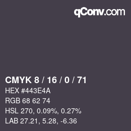 Color code: CMYK 8 / 16 / 0 / 71 | qconv.com