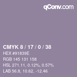 Color code: CMYK 8 / 17 / 0 / 38 | qconv.com