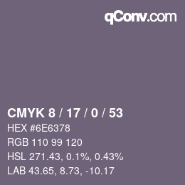 カラーコード: CMYK 8 / 17 / 0 / 53 | qconv.com