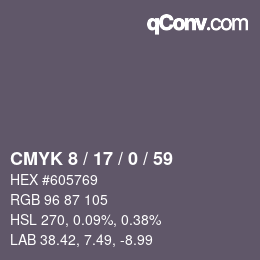 Color code: CMYK 8 / 17 / 0 / 59 | qconv.com
